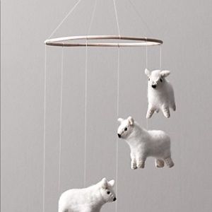 Restoration Hardware Sheep Felt Mobile Ivory